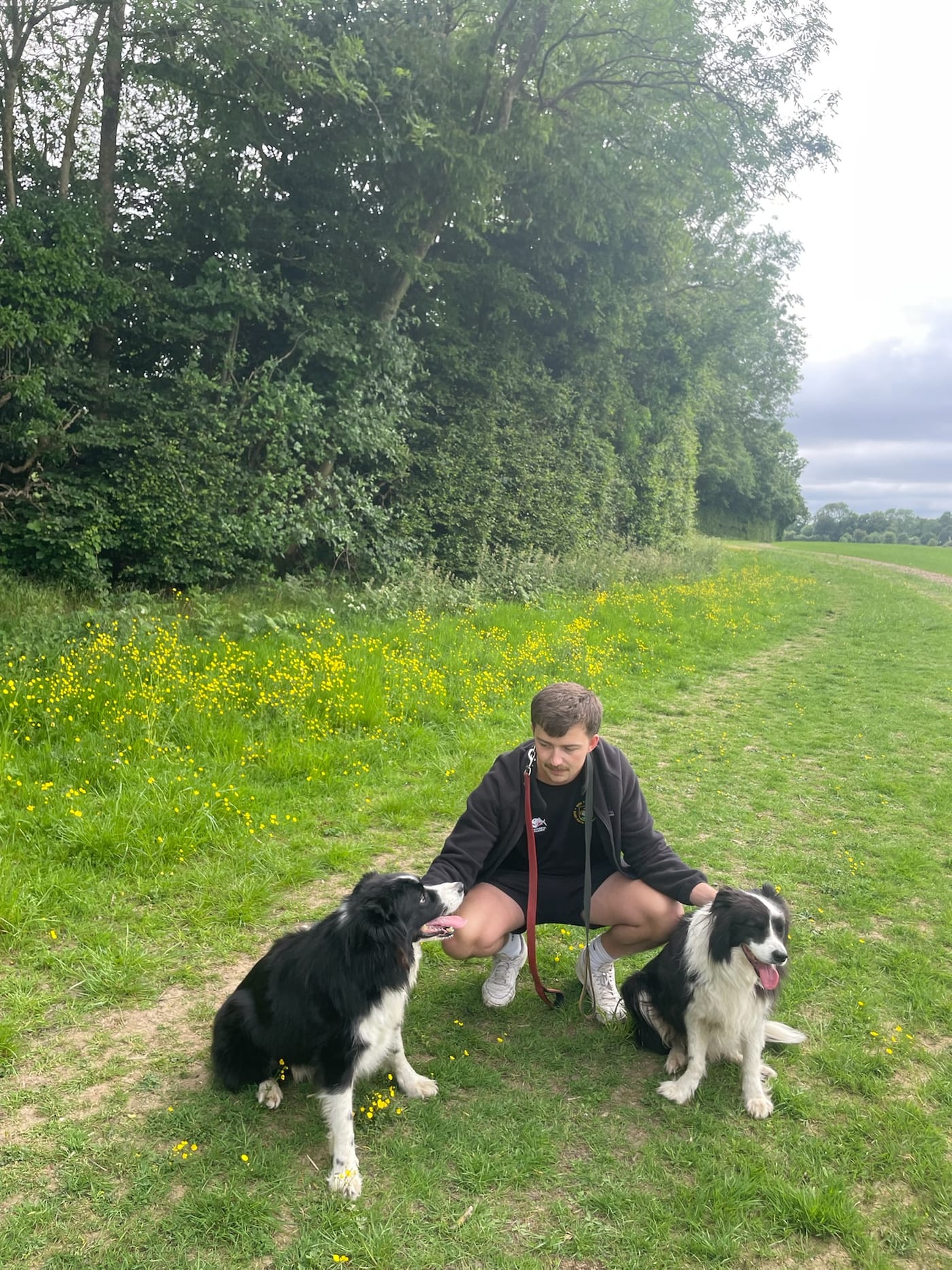 A walk with my two dogs